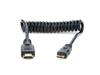 Coiled Mini HDMI to Full HDMI Cable （30cm）