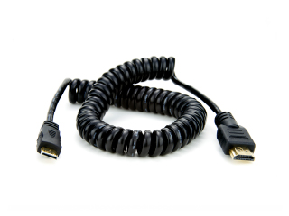 Coiled Mini HDMI to Full HDMI Cable （50cm）