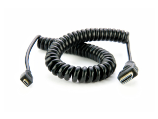 Coiled MICRO HDMI to Full HDMI Cable （50cm）