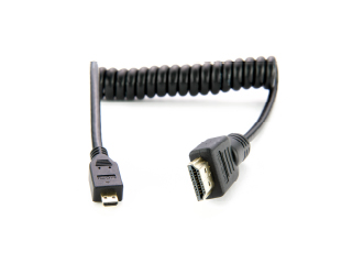 Coiled MICRO HDMI to Full HDMI Cable （30cm）